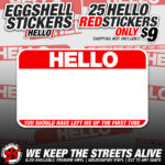 eggshell 25 HELLO red 9