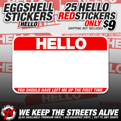 eggshell 25 HELLO red 9