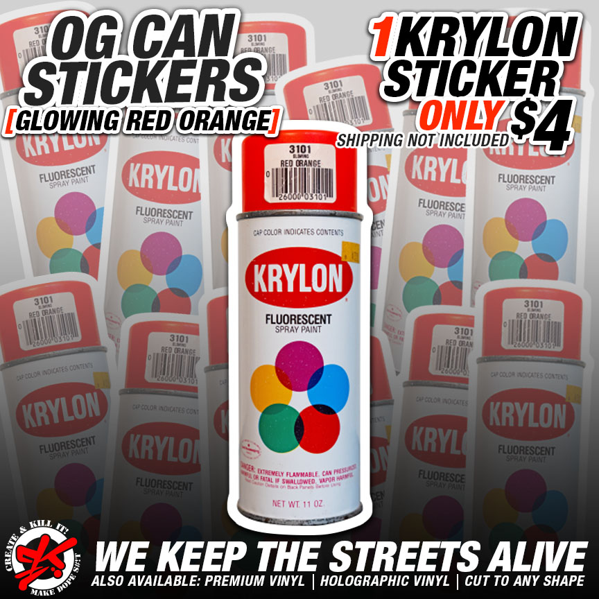 KRYLON OG SPRAY CAN GLOWING RED ORANGE