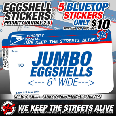 eggshell 5 JUMBO BLUETOP 10