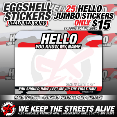 eggshell 25 Jumbo Eggshell Hello Red Camo