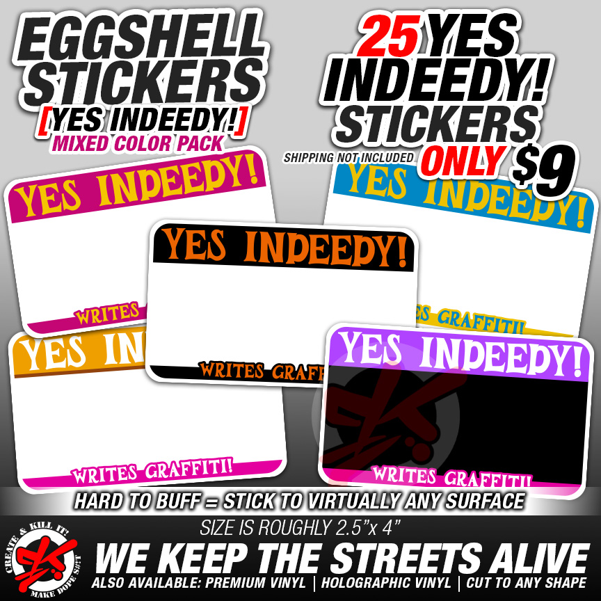 eggshell 25 YES INDEEDY mixed pack 9