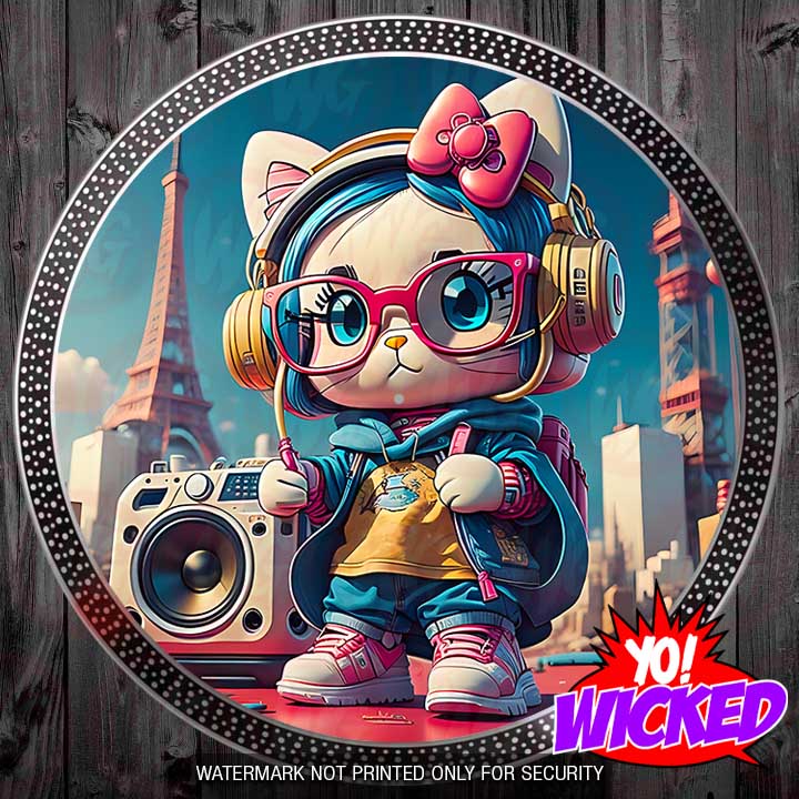 HELLO ANIME KITTY TURNTABLE SLIPMAT