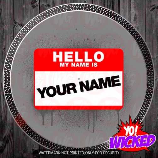 Hello Custom Name Slipmat