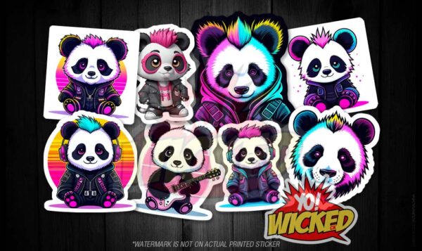 PANDA PACK VINYL STICKERS