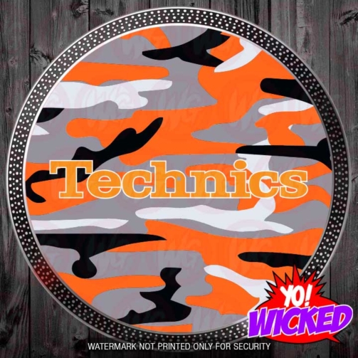 Technics Orange Camo Slipmat