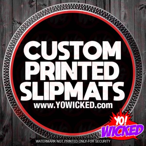 CUSTOM DJ TURNTABLE SLIPMATS - pair