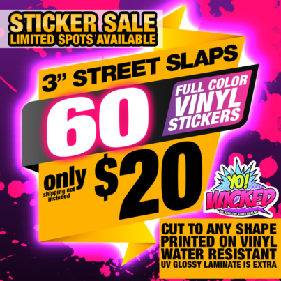 Sticker Sale 3in 60 for 20
