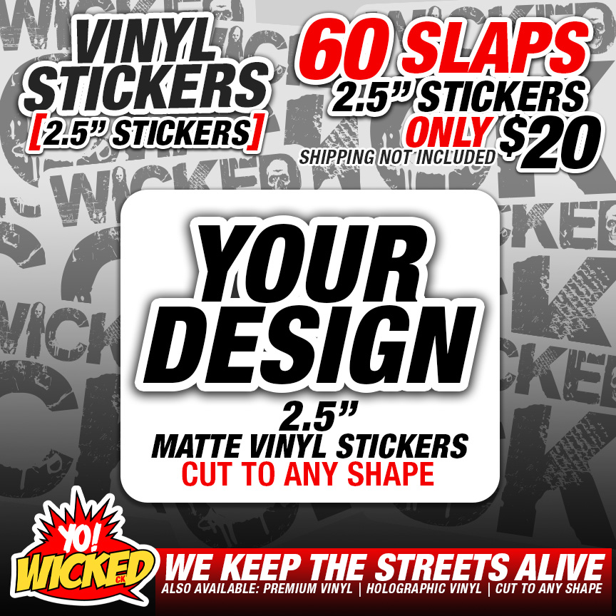 TODAYS DEAL 60x 2.5" MATTE VINYL SLAPS