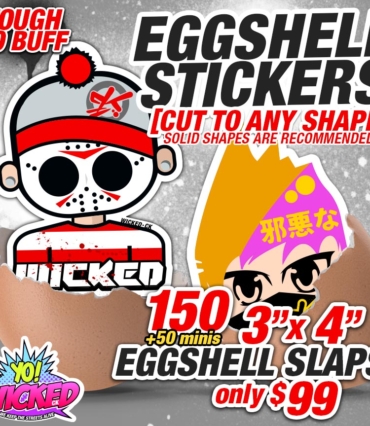 EGGSHELL STICKERS PROMO 3x4 v3 yo wicked