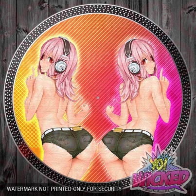 Anime Girls Headphones slipmat mockup