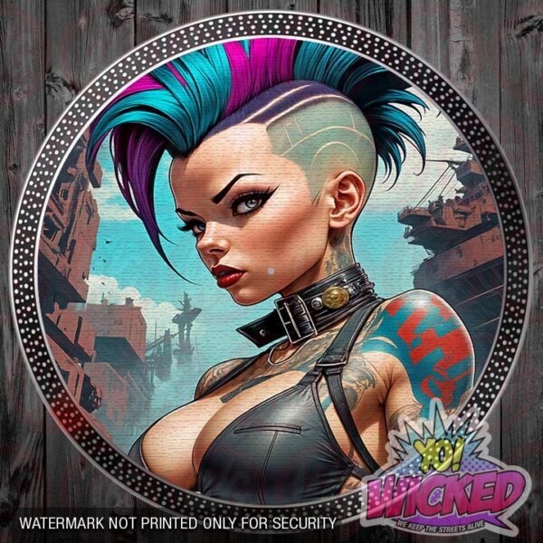 ANIME CYBERPUNK GIRL v1 TURNTABLE SLIPMAT - Image 2