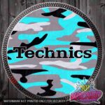 Technics Camo Blue slipmat mockup