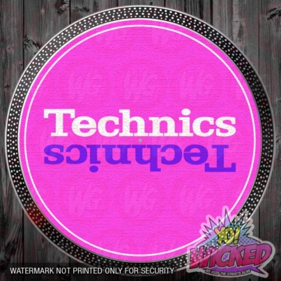 Technics Duotone Pink White Purple slipmat mockup